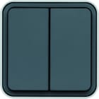 Hager - cubyko Double poussoir 1O/1F saillie gris IP55