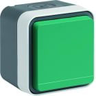 Hager - Prise de courant 2P+T étanche cubyko IP55 vert complète installation saillie