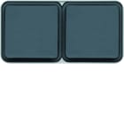 Hager - Prise de courant 2P+T double Cubyko étanche IP55 gris pose horizontale saillie