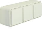 Hager - cubyko Prise triple horizontale 2P+T saillie blanc IP55