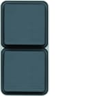 Hager - cubyko Prise double verticale 2P+T saillie gris IP55