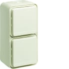 Hager - cubyko Prise double verticale 2P+T saillie blanc IP55