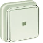 Hager - cubyko Poussoir 1F à voyant témoin encastré blanc IP55