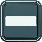 Hager - Bouton poussoir porte étiquette 1F Cubyko étanche IP55 gris pose en encastré