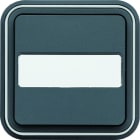 Hager - Bouton poussoir porte étiquette 1F cubyko étanche IP55 gris pose en encastré