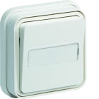 Hager - cubyko Poussoir porte-étiquette 1F encastré à griffes blanc IP55