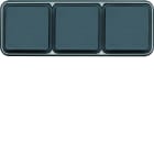 Hager - cubyko Prise triple horizontale 2P+T encastré gris IP55