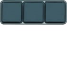 Hager - cubyko Prise triple horizontale 2P+T encastré gris IP55