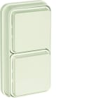 Hager - cubyko Prise double verticale 2P+T encastré blanc IP55