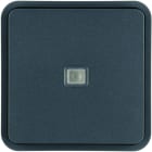 Hager - Cubyko 1 touche KNX à voyant coloris gris