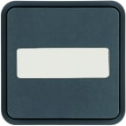 Hager - cubyko 1 touche KNX porte-étiquette coloris gris
