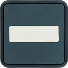 Hager - Cubyko 1 touche KNX porte-étiquette coloris gris