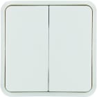 Hager - Cubyko 2 touches KNX coloris blanc