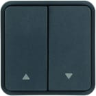 Hager - Cubyko 2 touches KNX pour 1 volet roulant coloris gris