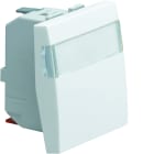 Hager - Systo poussoir porte-étiquette 1O+1F 10A 2 modules Blanc