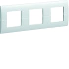Hager - Systo plaque triple horizontale entraxe 71 3x2 modules Blanc