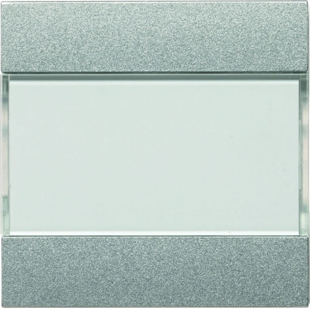 Hager - Mécanisme + touches titane KNX 2 boutons poussoir sans voyant essensya