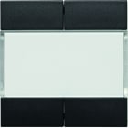 Hager - Mécanisme + touches noir KNX 4 boutons poussoir à LED essensya