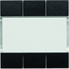 Hager - Mécanisme + touches noir KNX 6 boutons poussoir sans voyant essensya