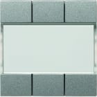 Hager - Mécanisme + touches titane KNX 6 boutons poussoir sans voyant essensya