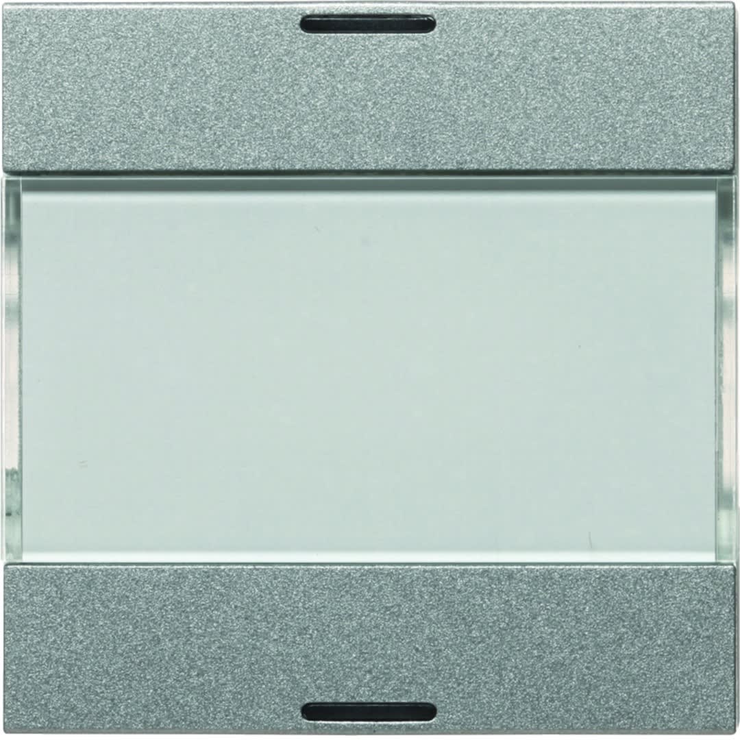 Hager - Mécanisme + touches titane KNX 2 boutons poussoir à LED essensya