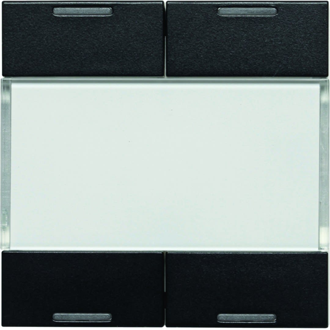 Hager - Mécanisme + touches noir KNX 4 boutons poussoir à LED essensya