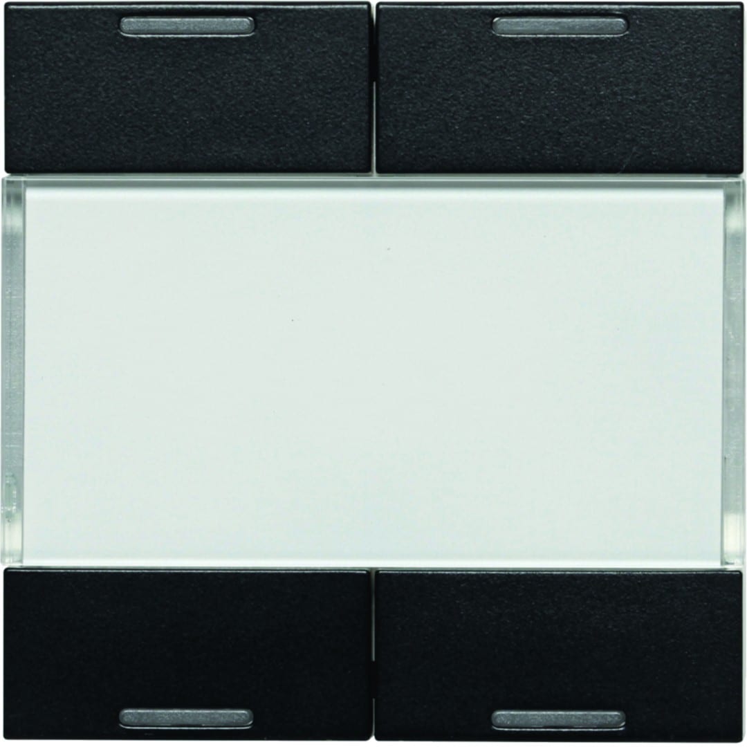Hager - Mécanisme + touches noir KNX 4 boutons poussoir à LED essensya