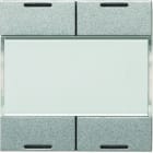 Hager - Mécanisme + touches titane KNX 4 boutons poussoir à LED essensya