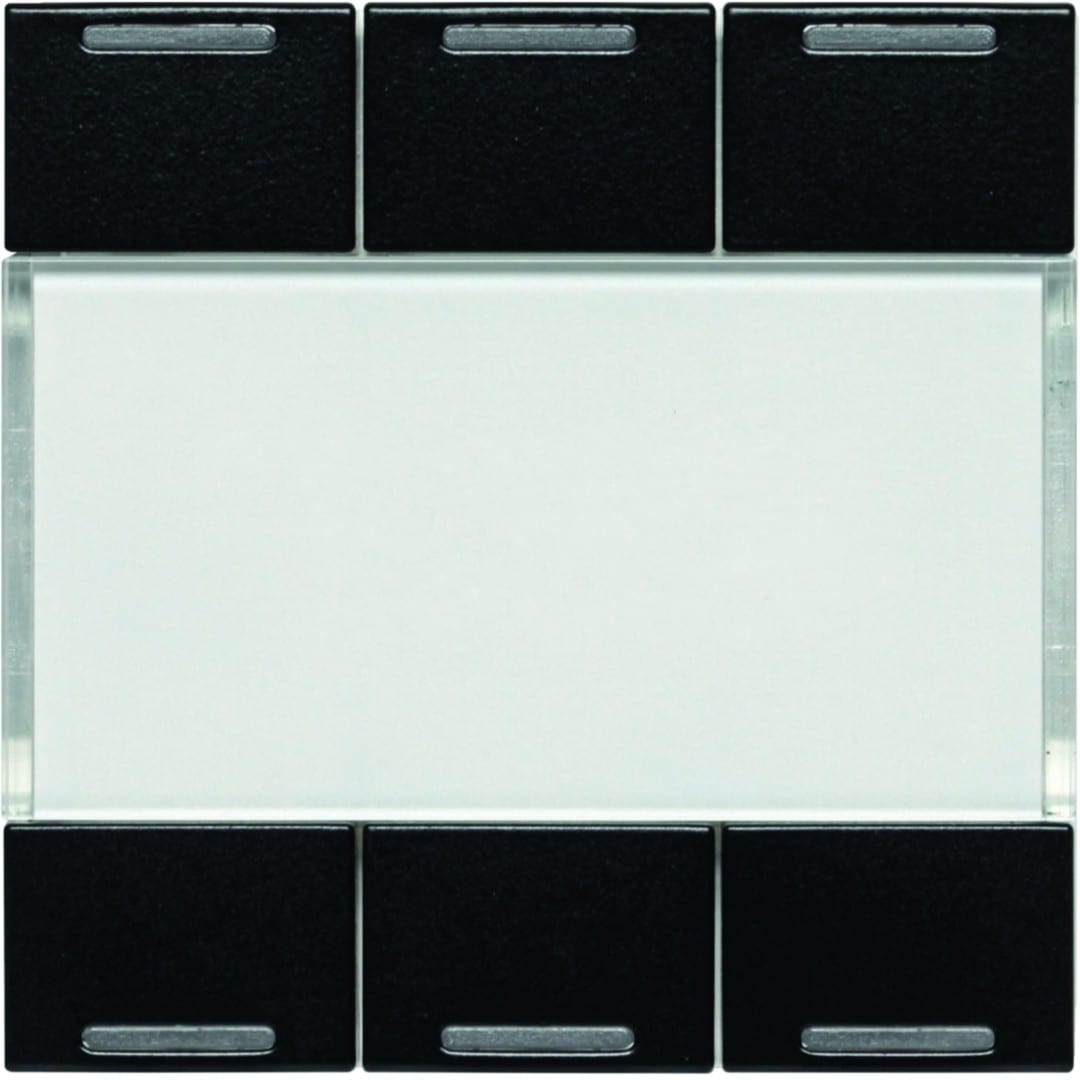 Hager - Mécanisme + touches noir KNX 6 boutons poussoir à LED essensya