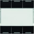 Hager - Mécanisme + touches noir KNX 6 boutons poussoir à LED essensya