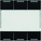 Hager - Mécanisme + touches noir KNX 6 boutons poussoir à LED essensya