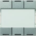 Hager - Mécanisme + touches titane KNX 6 boutons poussoir à LED essensya