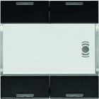 Hager - Mécanisme + touches noir KNX 4 boutons poussoir à LED + 12 entrées infrarouge