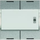 Hager - Mécanisme + touches titane KNX 4 boutons poussoir à LED + 12 entrées infrarouge