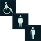 Hager - Etiquette pour voyant gallery 2 modules WC