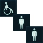 Hager - Etiquette pour voyant gallery 2 modules WC