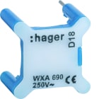 Hager - Voyant Gallery pour interrupteur, 230V, Bleu