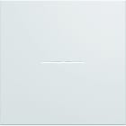 Hager - Enjoliveur Gallery interrupteur à voyant 2 modules , finition Pure