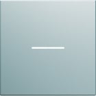 Hager - Enjoliveur Gallery interrupteur à voyant 2 modules , finition Titane