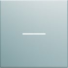 Hager - Enjoliveur gallery interrupteur à voyant 2 modules , finition Titane