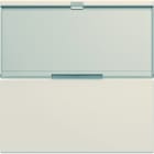 Hager - Enjoliveur Gallery interrupteur avec porte étiquette 2 modules , finition Dune