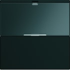 Hager - Enjoliveur Gallery interrupteur avec porte étiquette 2 modules , finition Night