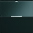 Hager - Enjoliveur gallery interrupteur avec porte étiquette 2 modules , finition Night