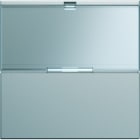 Hager - Enjoliveur gallery interrupteur avec porte étiquette 2 modules , finition Titane