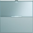 Hager - Enjoliveur Gallery interrupteur avec porte étiquette 2 modules , finition Titane