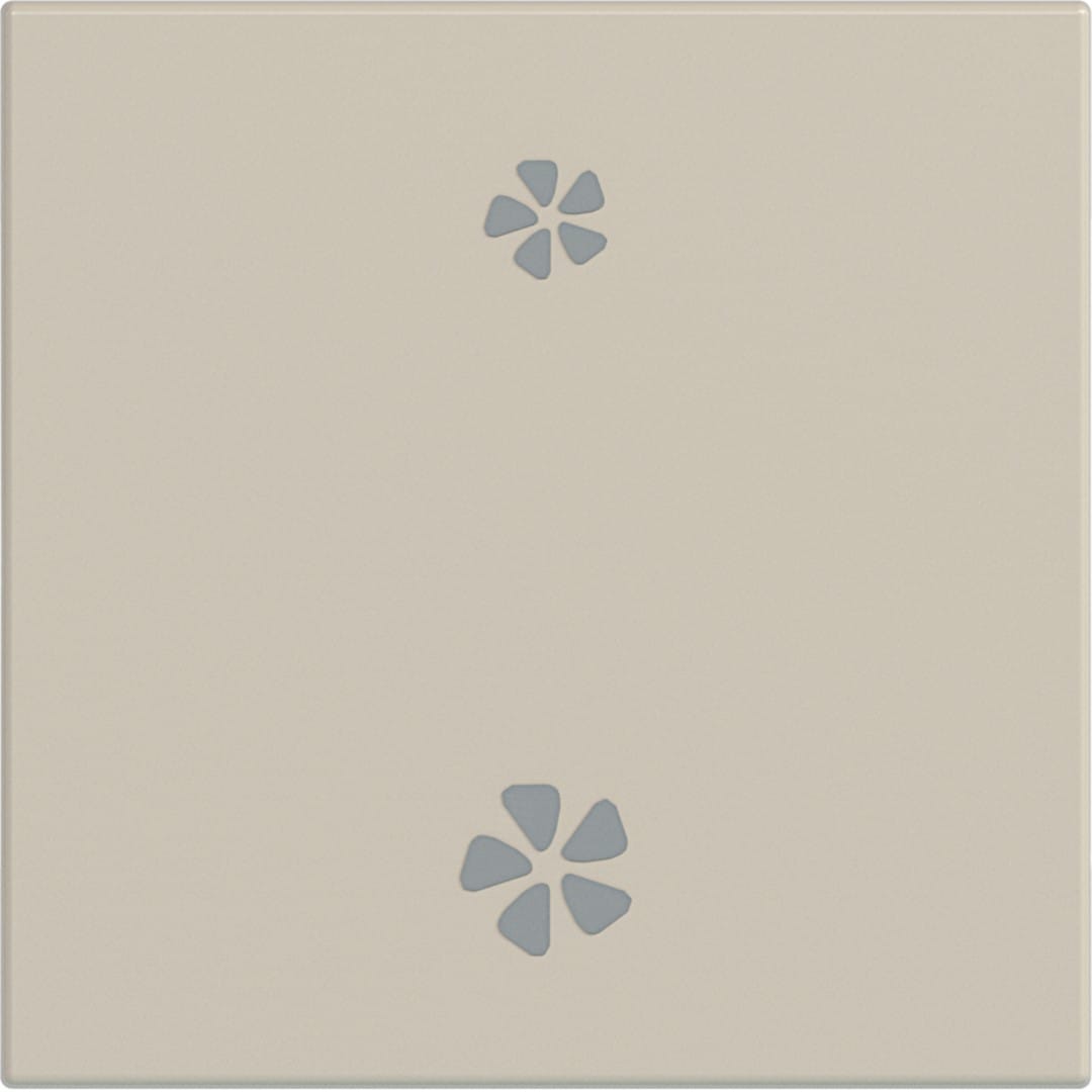 Hager - Enjoliveur interrupteur VMC gallery 2 modules sand, plastique sable mat