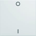 Hager - Enjoliveur Gallery interrupteur avec marquage 0-1, 2 modules , finition Pure