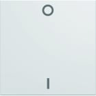 Hager - Enjoliveur gallery interrupteur avec marquage 0-1, 2 modules , finition Pure