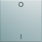 Hager - Enjoliveur Gallery interrupteur avec marquage 0-1, 2 modules , finition Titane