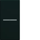 Hager - Enjoliveur Gallery interrupteur à voyant 1 module , finition Night